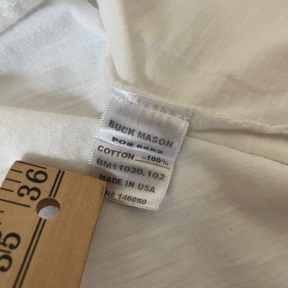 Buck Mason 100% Cotton White Short Sleeve T-Shirt,  Men's Small, Crew Neck USA - Picture 6 of 6